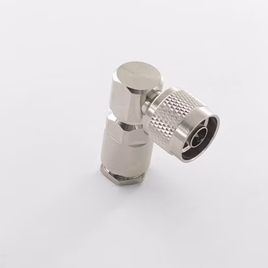 RF-Koaxial-N-Typ-Stecker mit rechtwinkliger Klemme für LMR400-Kabel